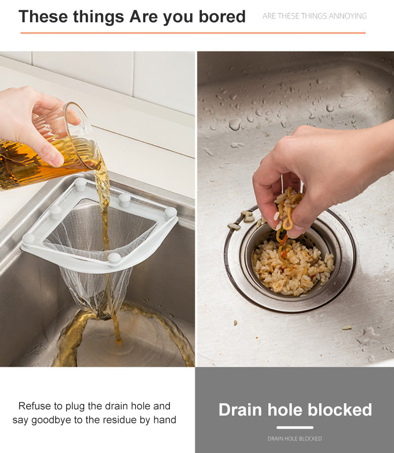 Sink anti-blocking waste rack 