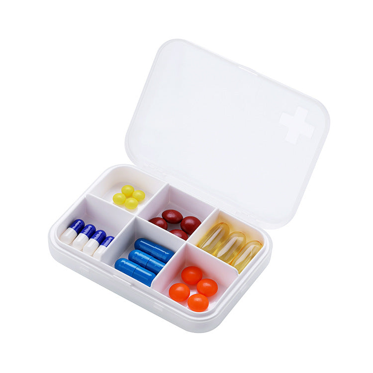 Pill box divided into small pill box 