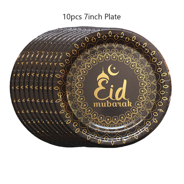 EID Mubarak disposable plates and cups