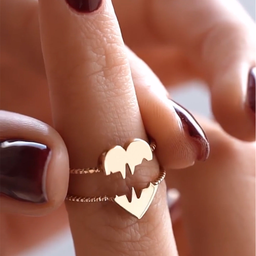 Copper heart ring 