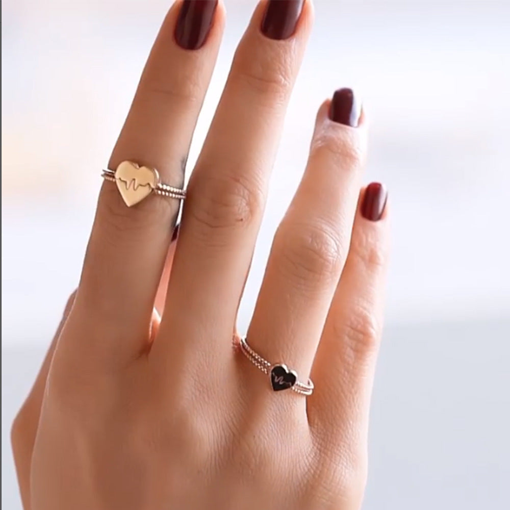 Copper heart ring 