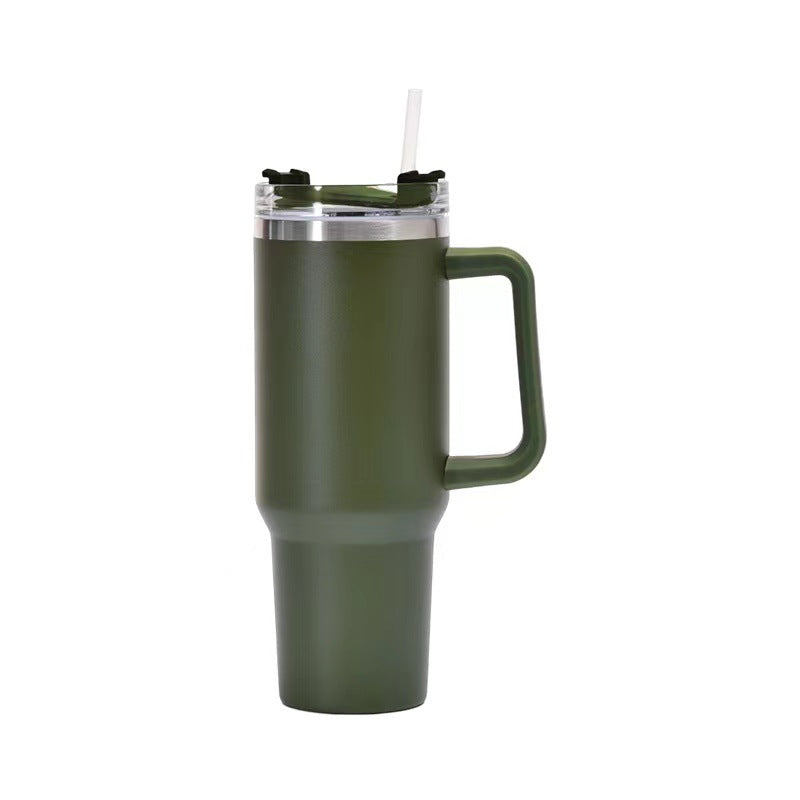 Thermo Becher (1.2Liter) mit Strohhalm und Griff