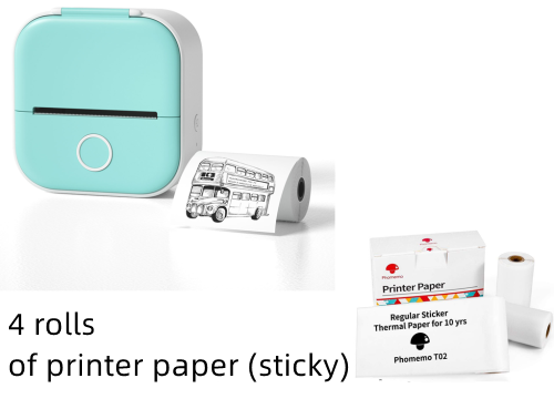 Portable mini label printer with Bluetooth