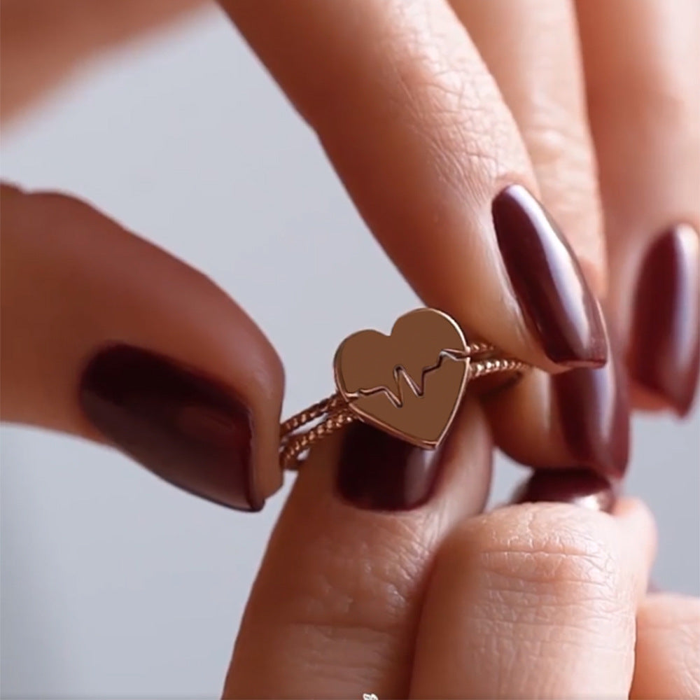 Copper heart ring 