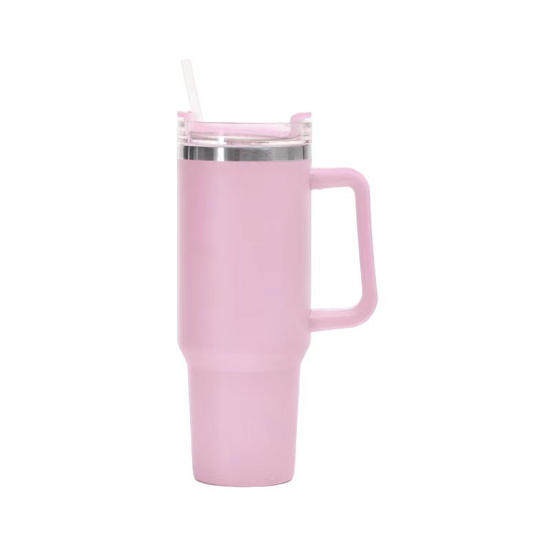 Thermo mug (1.2 liter) with straw and handle