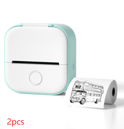 Portable mini label printer with Bluetooth