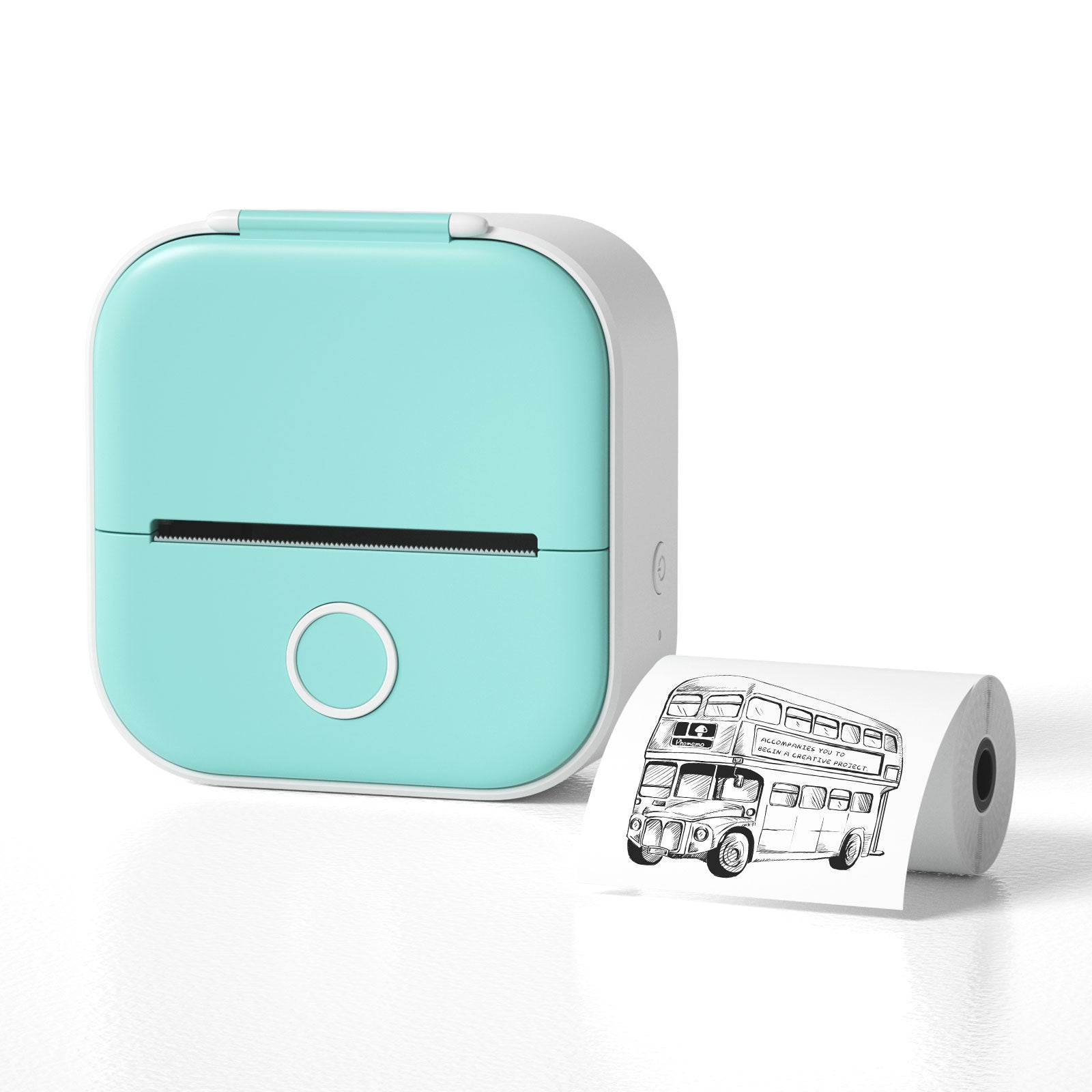 Portable mini label printer with Bluetooth