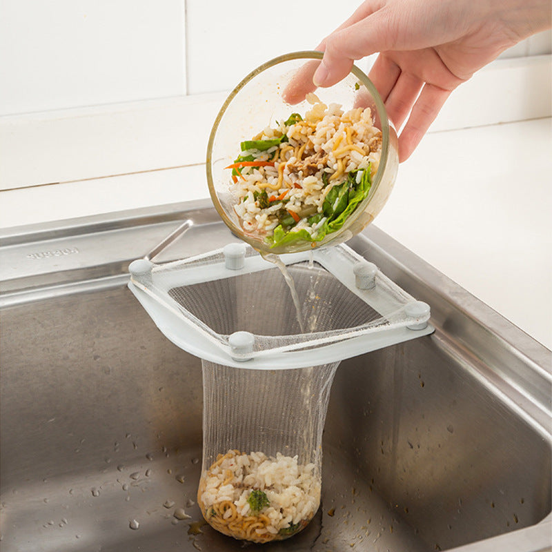 Sink anti-blocking waste rack 