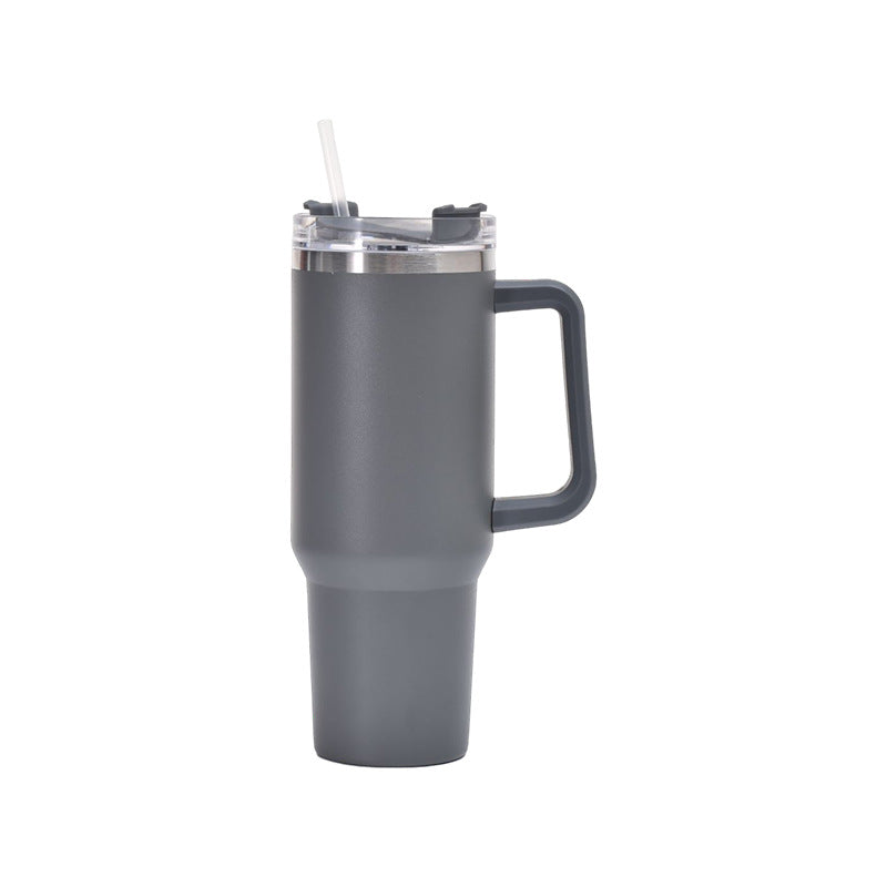 Thermo mug (1.2 liter) with straw and handle