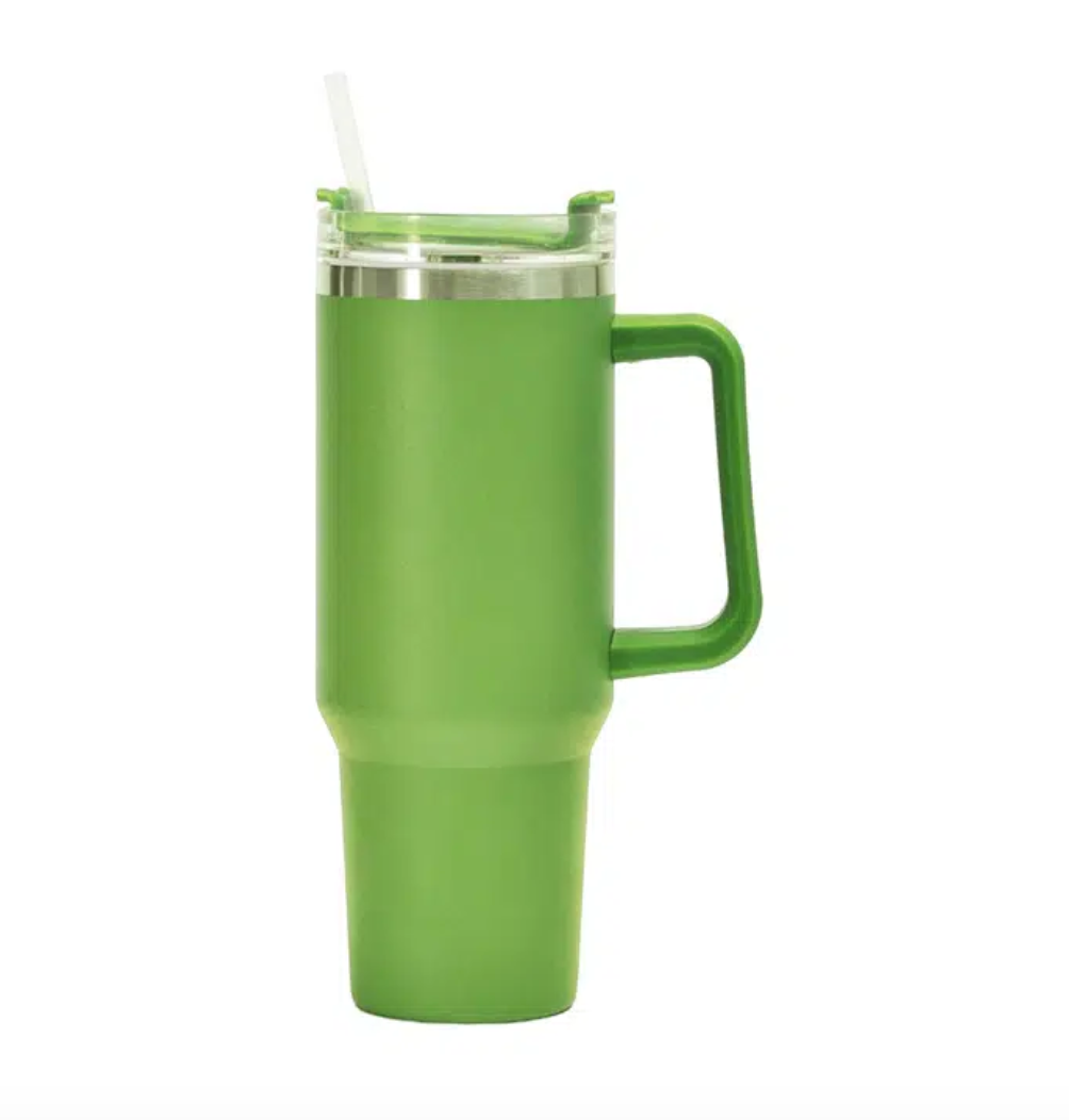 Thermo mug (1.2 liter) with straw and handle