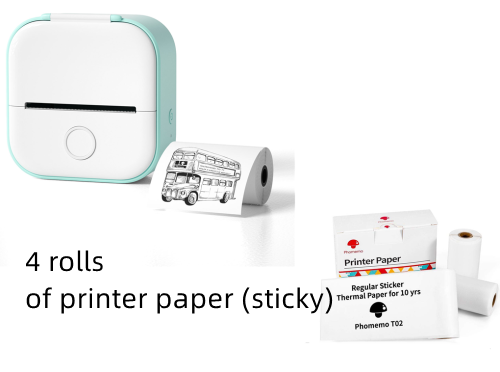 Portable mini label printer with Bluetooth