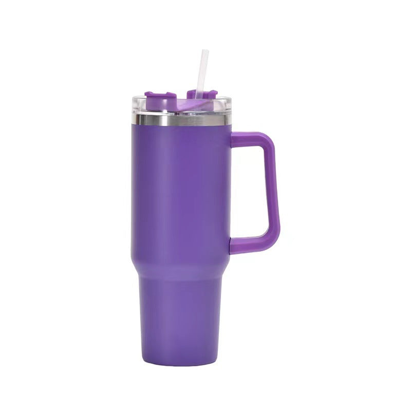 Thermo mug (1.2 liter) with straw and handle