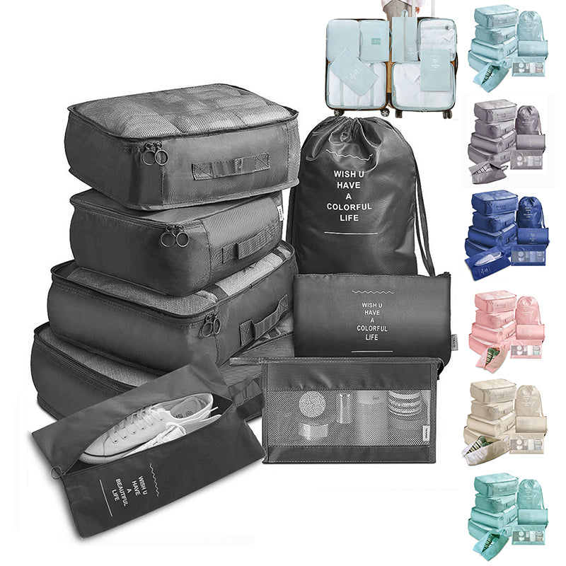 Set of 8 travel luggage storage bags