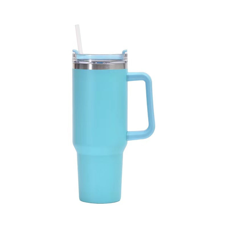 Thermo mug (1.2 liter) with straw and handle