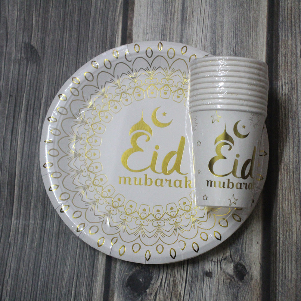 Eid tableware set - 10 pieces each.