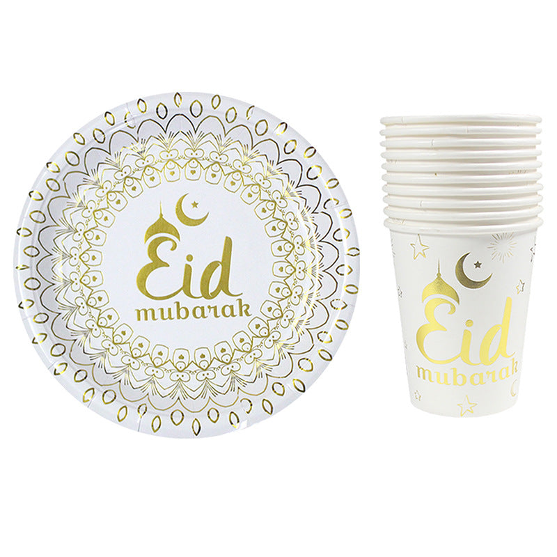 Eid tableware set - 10 pieces each.