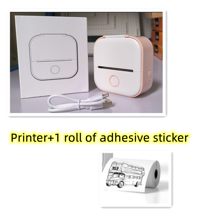 Portable mini label printer with Bluetooth