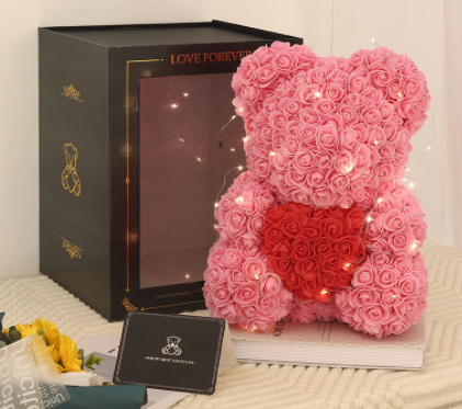 Rose-Teddybär mit ewigen Rose