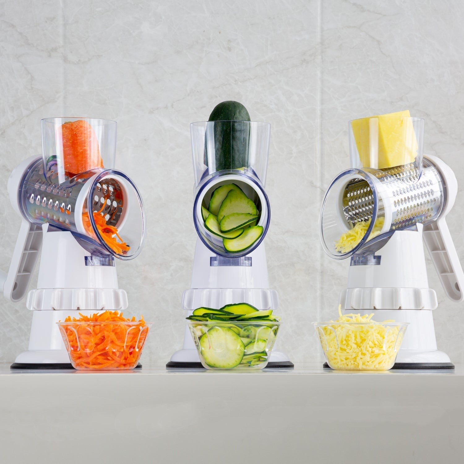 3 in 1 kitchen helper: vegetable cutter, chopper, shredder 