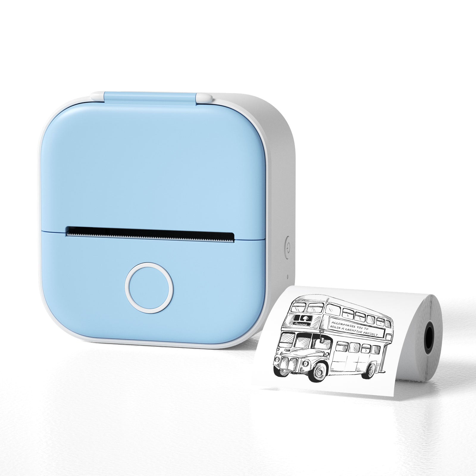 Portable mini label printer with Bluetooth