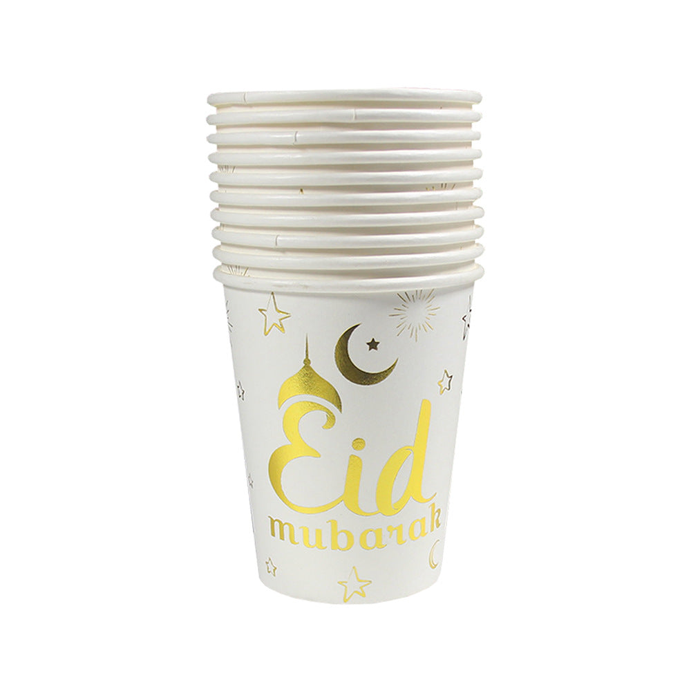 Eid tableware set - 10 pieces each.