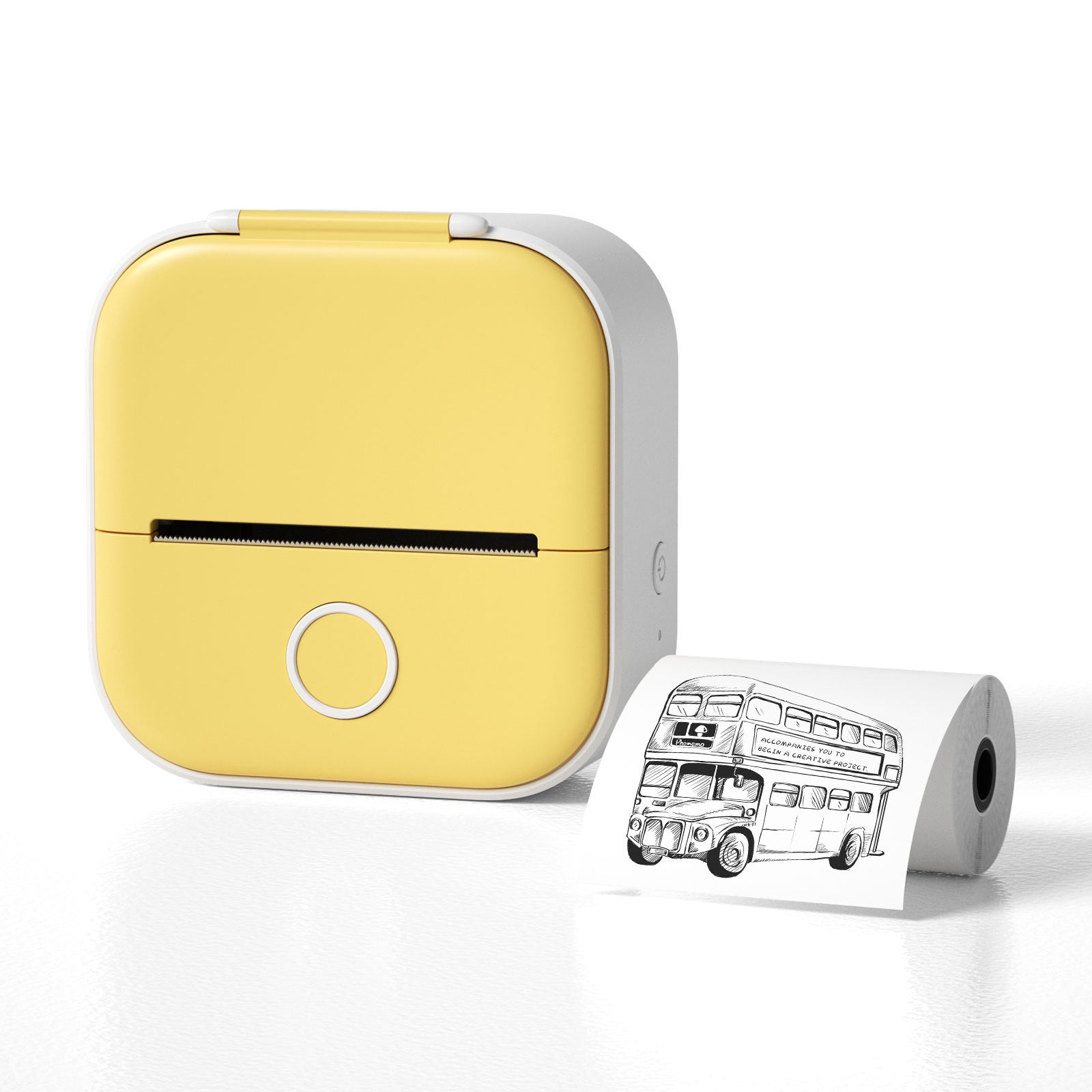 Portable mini label printer with Bluetooth