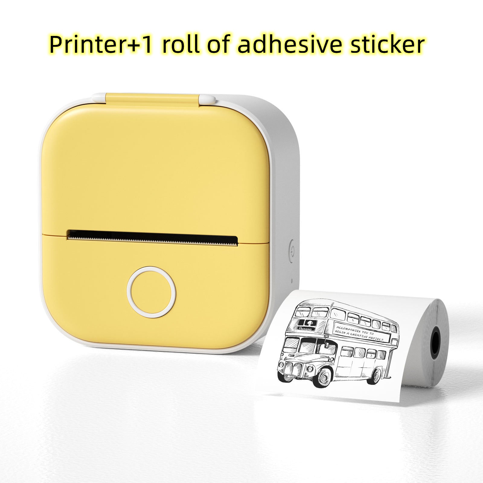 Portable mini label printer with Bluetooth