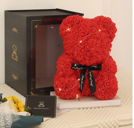 Rose-Teddybär mit ewigen Rose