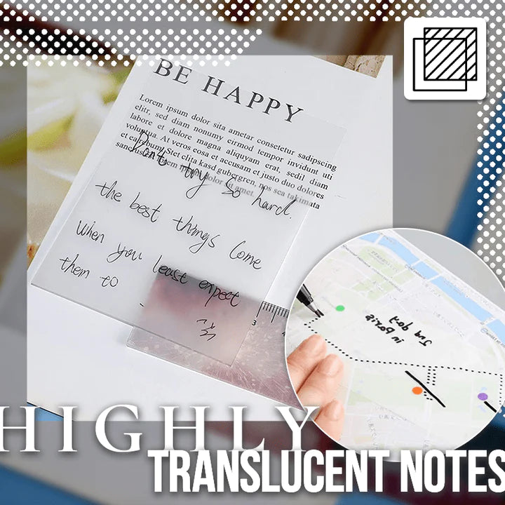 Transparent post-it notes